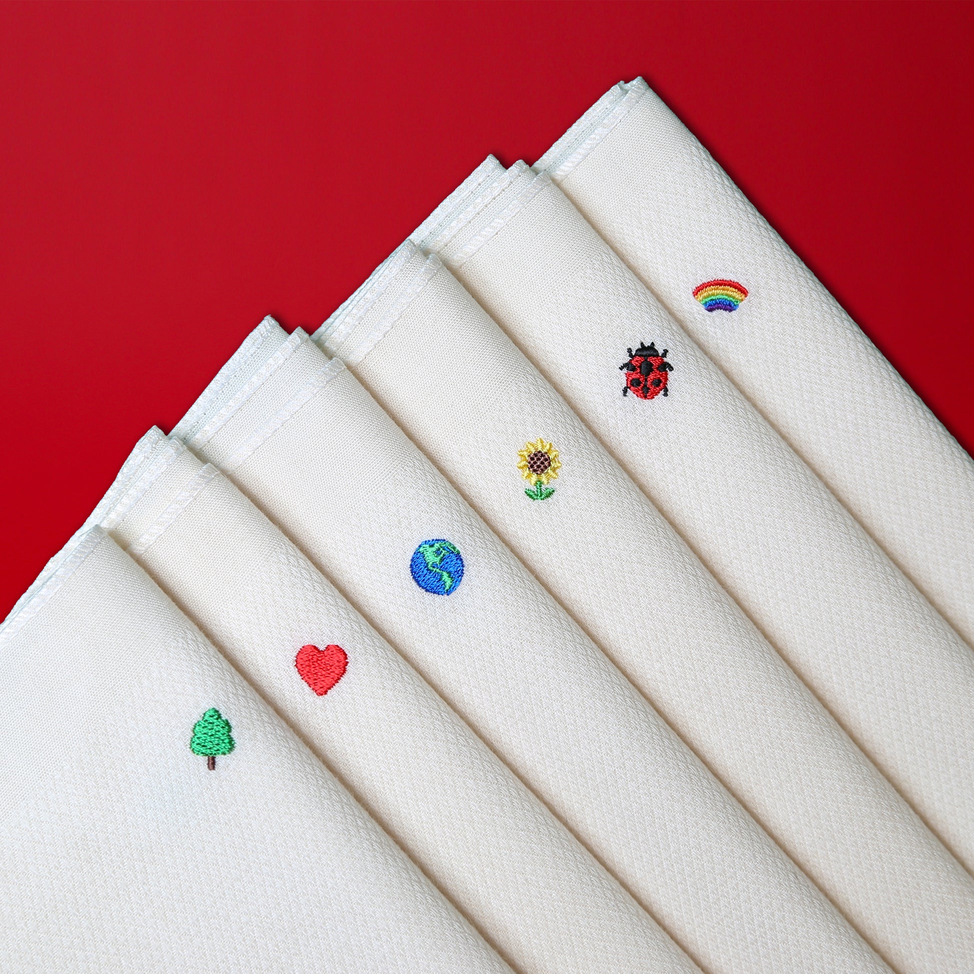 handkerchief organic cotton soft sustainable tree embroidery hanky gang